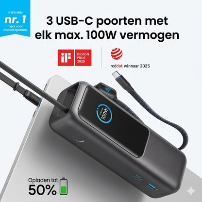 Portable Charger with Built-in Cable