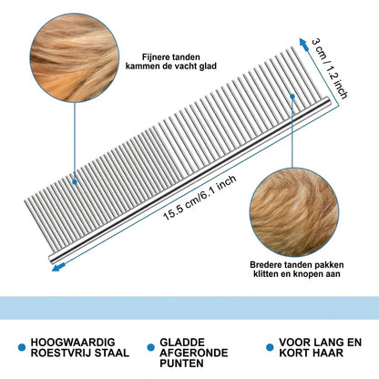 Dubbelzijdige Huisdierontharingsborstel