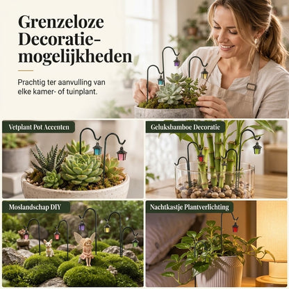 Lichtgevende mini plantenlantaarns set van 7