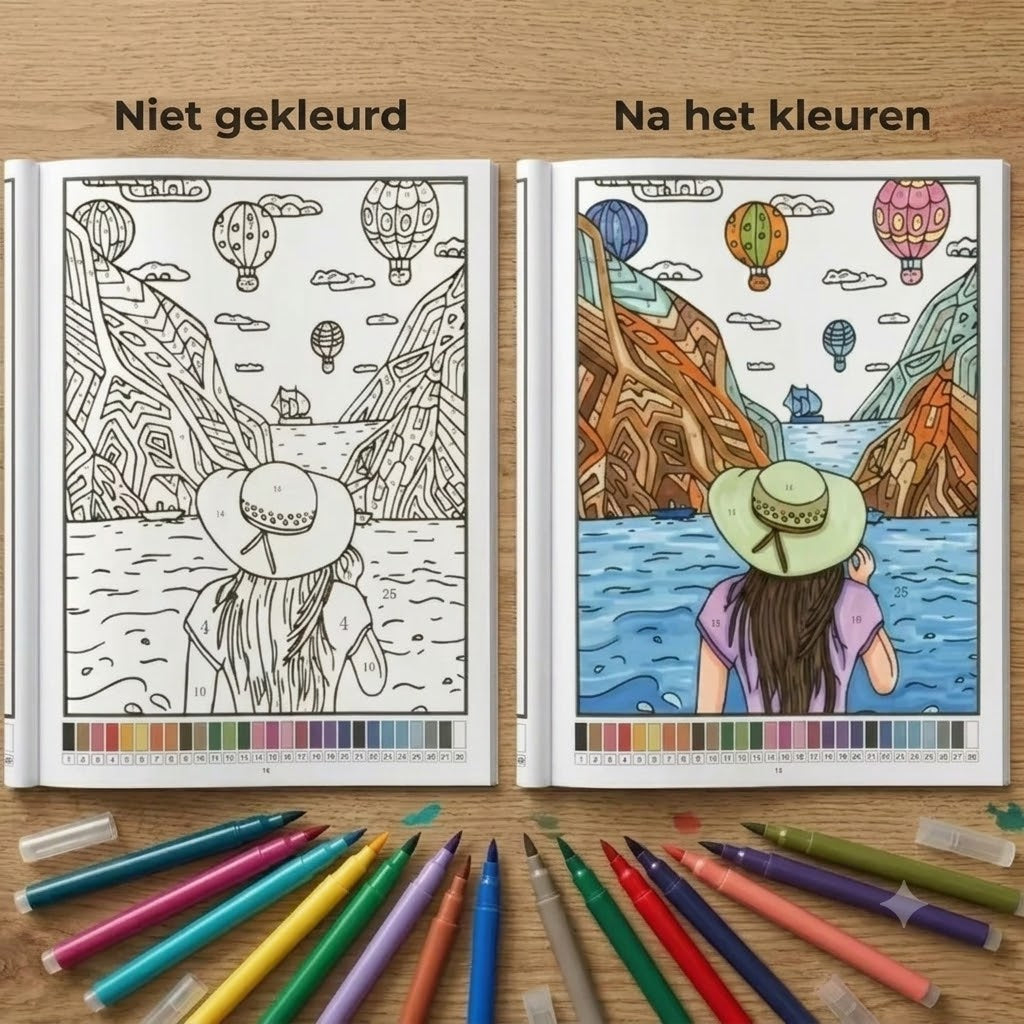 Kleurboek op Nummer voor Volwassenen