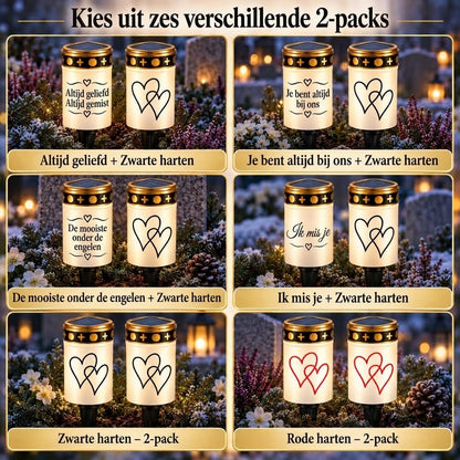 MinnesLjus LED graflichten set van 2 met zonnecel of batterij
