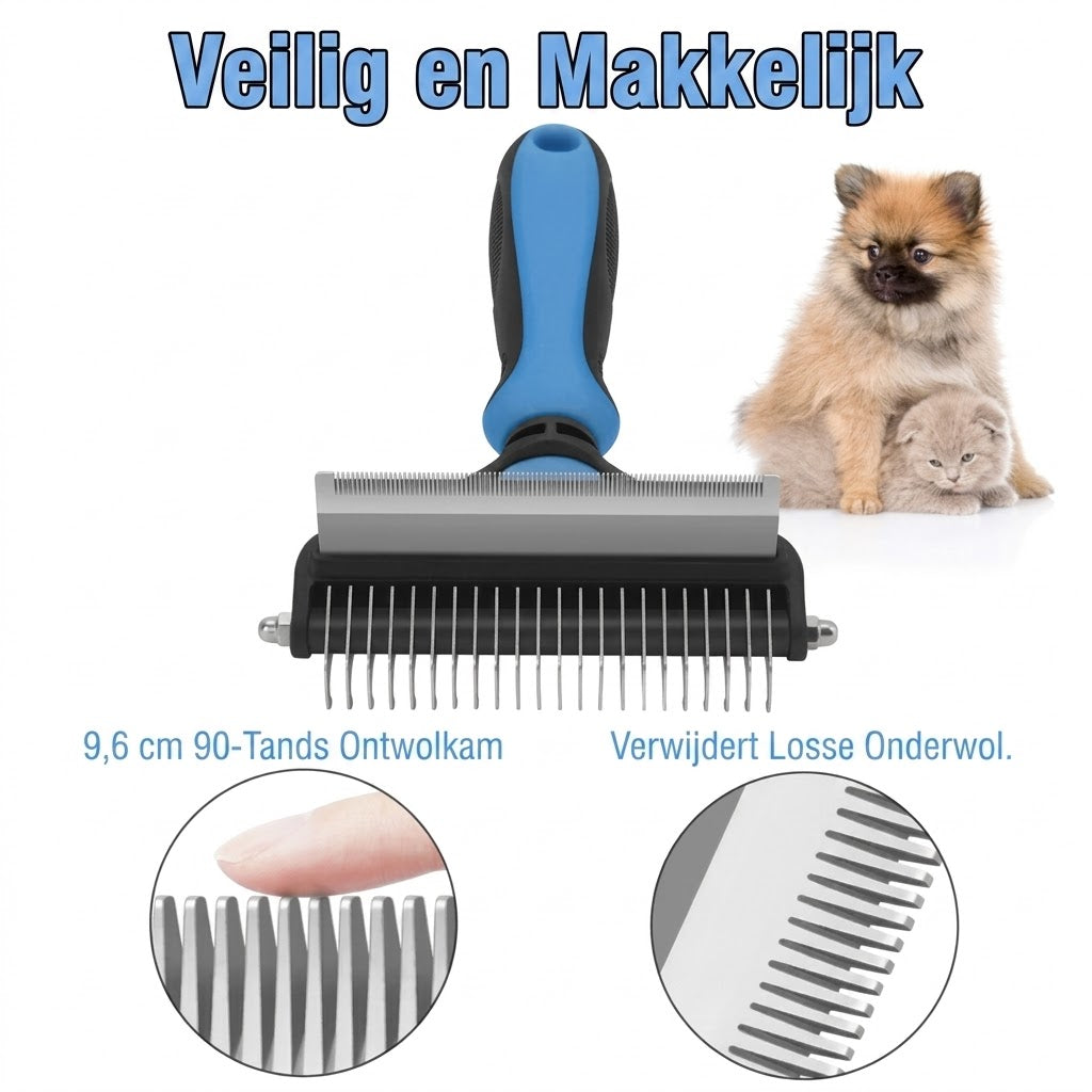 Dubbelzijdige Huisdierontharingsborstel