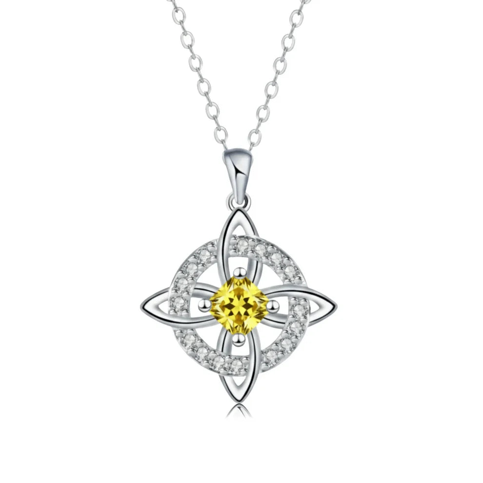 Ketting met Heksenknoop en Geboortesteen