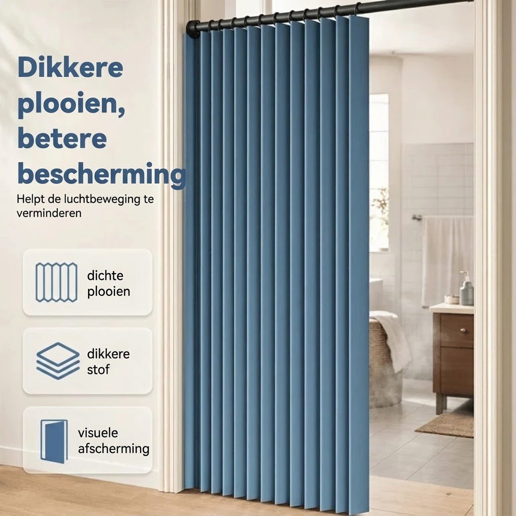 Deurgordijn zonder boren