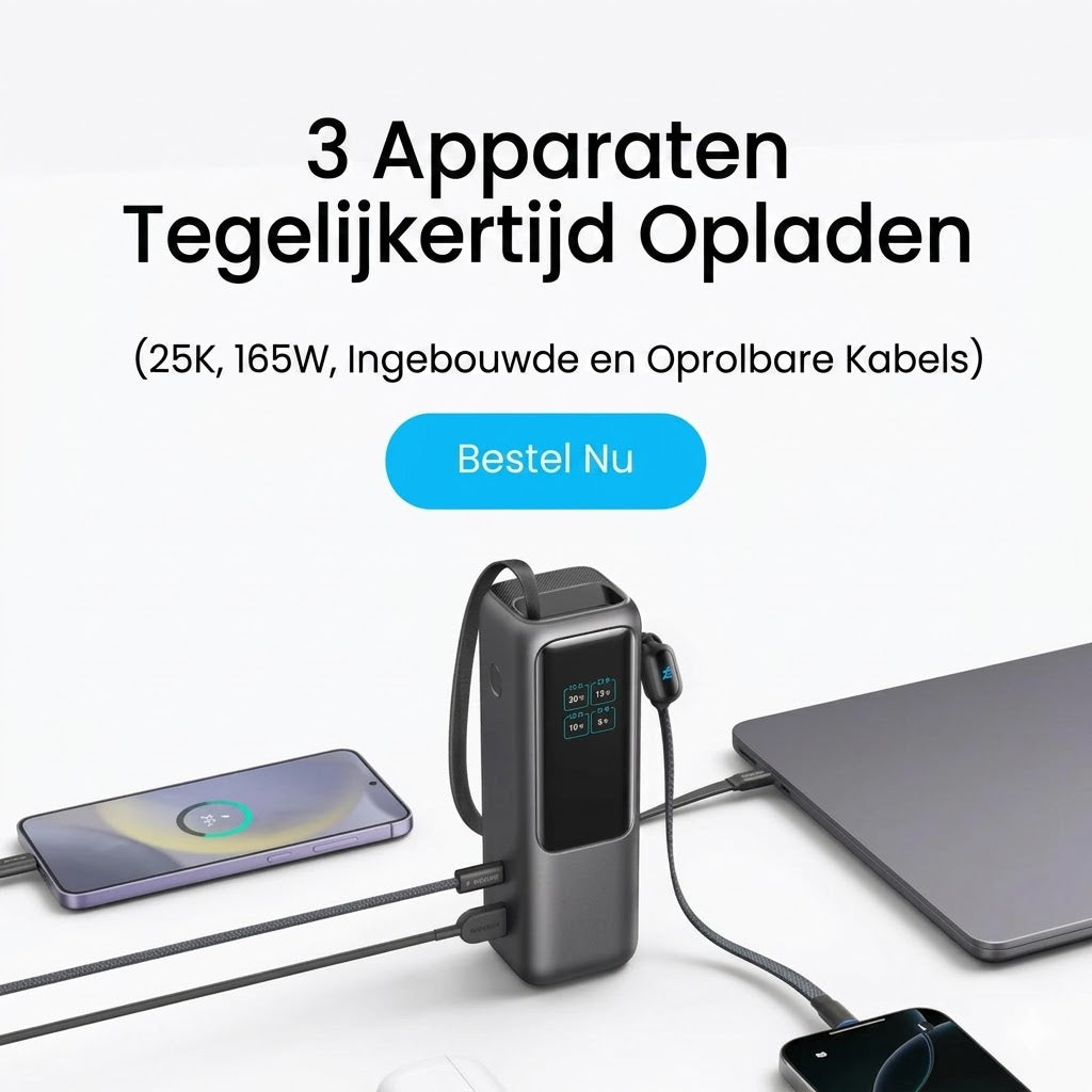 Portable Charger with Built-in Cable