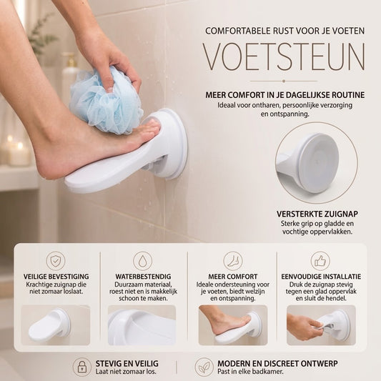 Douchevoetsteun met zuignapbevestiging