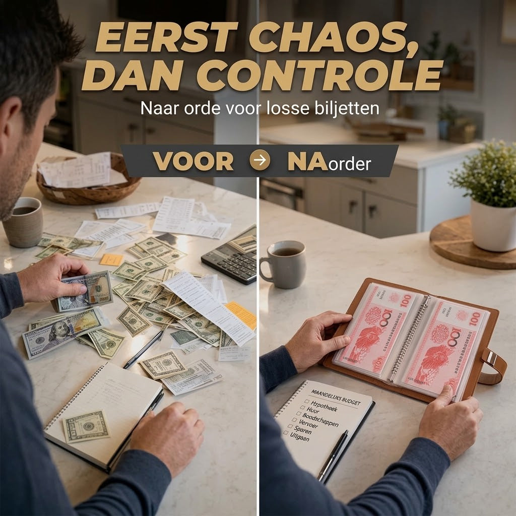Spaarbinder met cijferslot voor contant geld