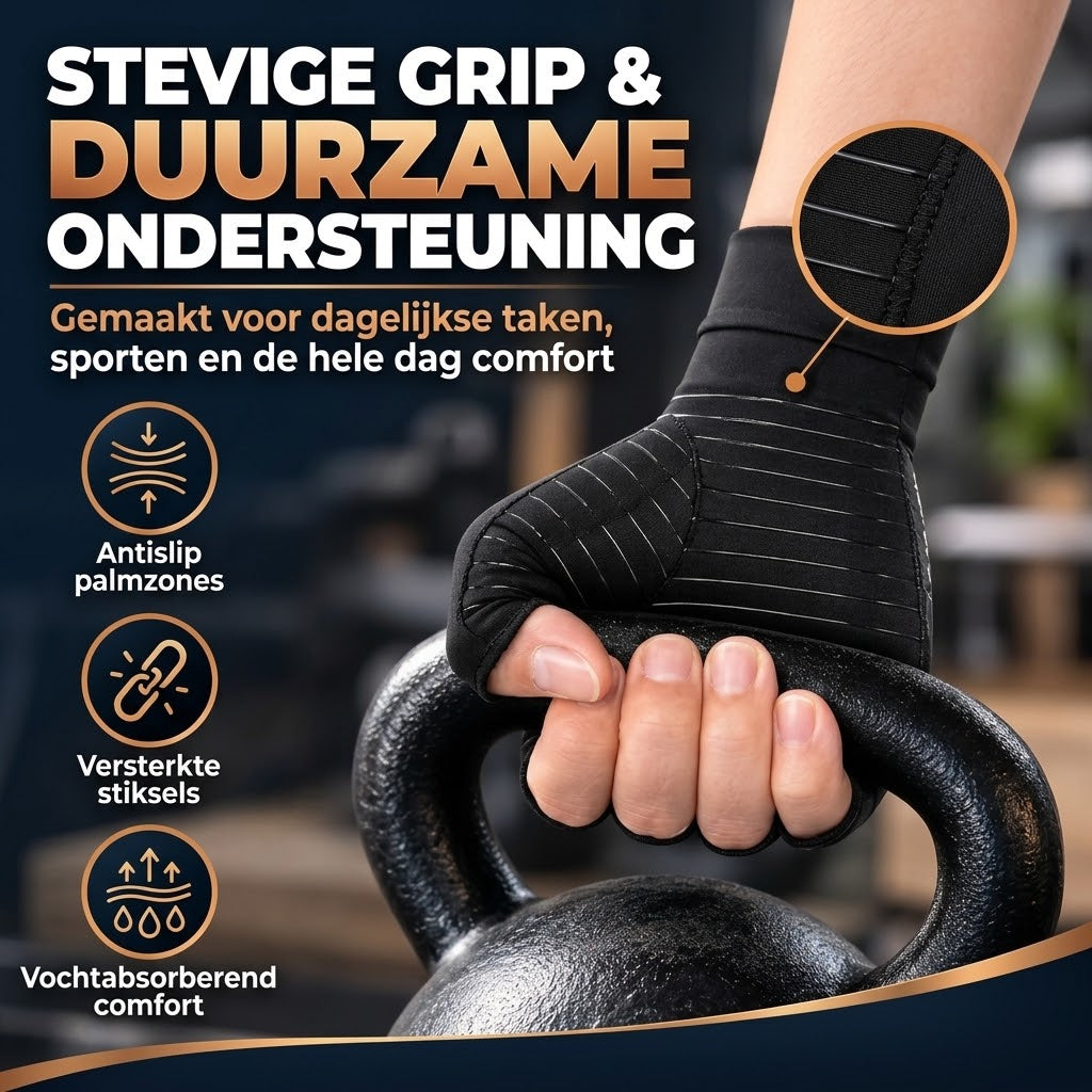 Compressiehandschoenen met koper 1 paar