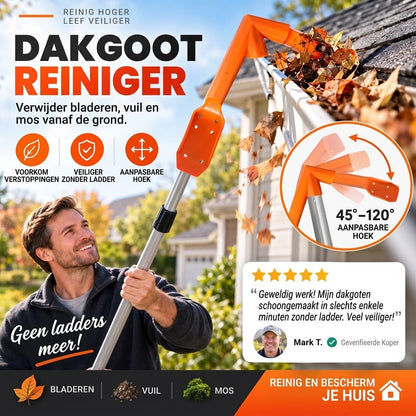 Ergonomische dakgootreiniger