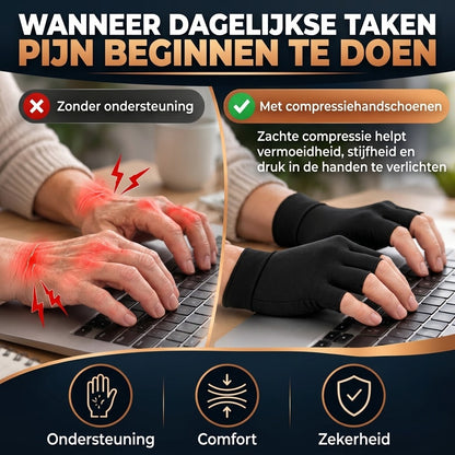 Compressiehandschoenen met koper 1 paar