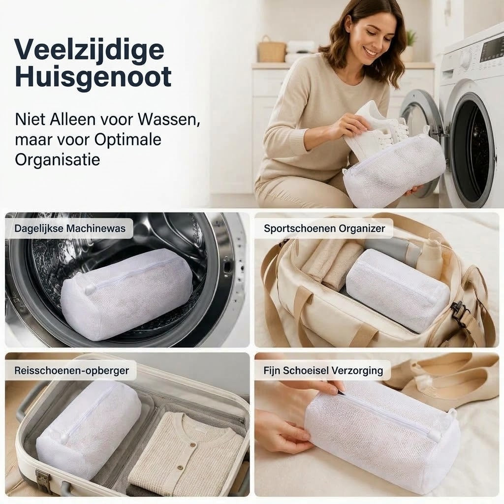 Mesh schoenwaszak voor wasmachine