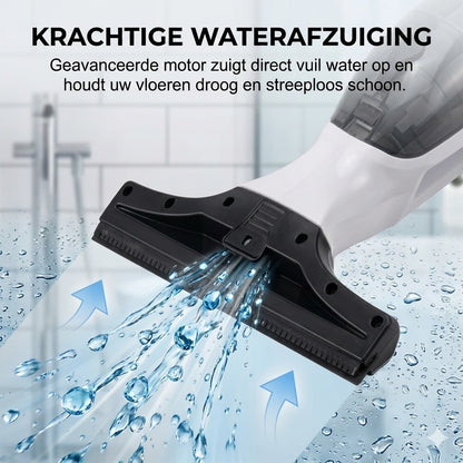Elektrische raamstofzuiger met verlengstang