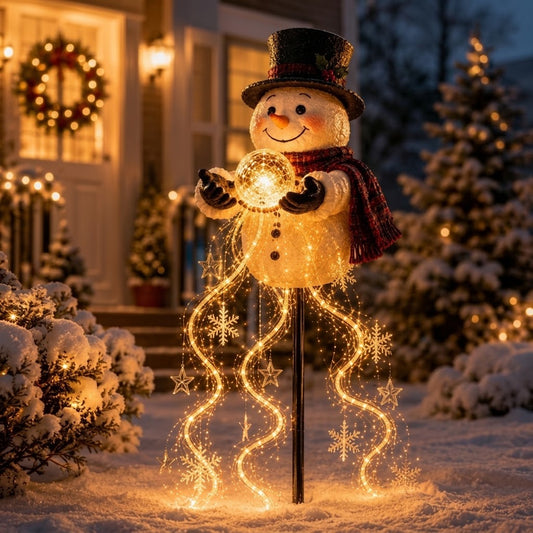 Snowman Magic Fountain LED tuinlamp