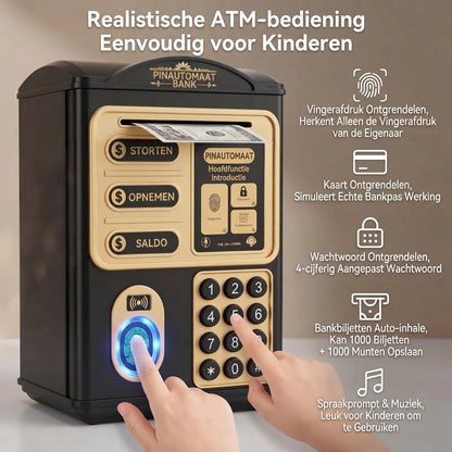 Automatische ATM spaarpot voor kinderen met wachtwoord