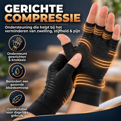 Compressiehandschoenen met koper 1 paar