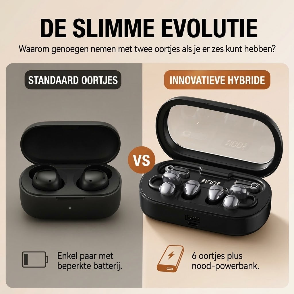 Lichtgewicht Bluetooth oordopjes met oorclip voor sport