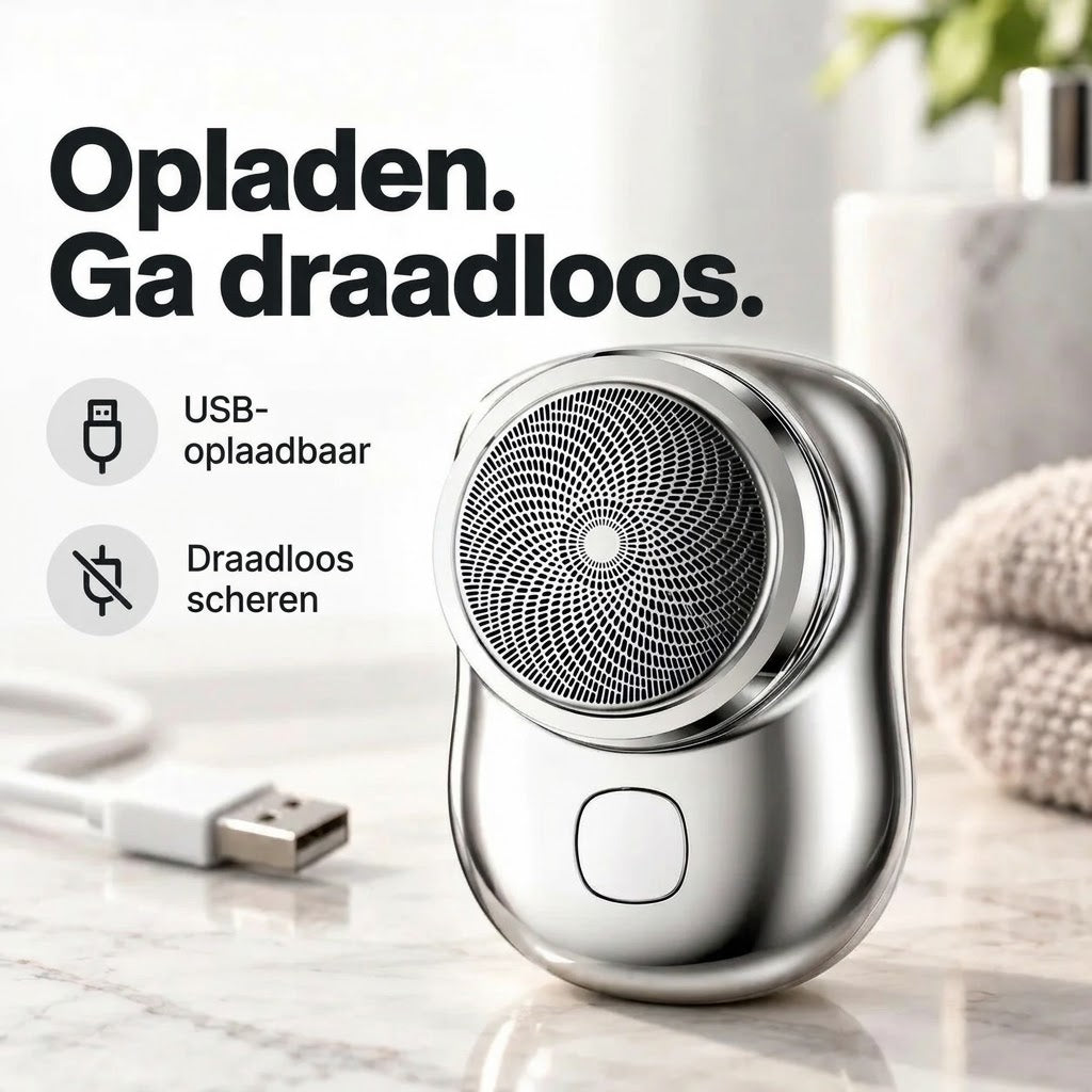 Mini elektrisch scheerapparaat met USB oplaadfunctie