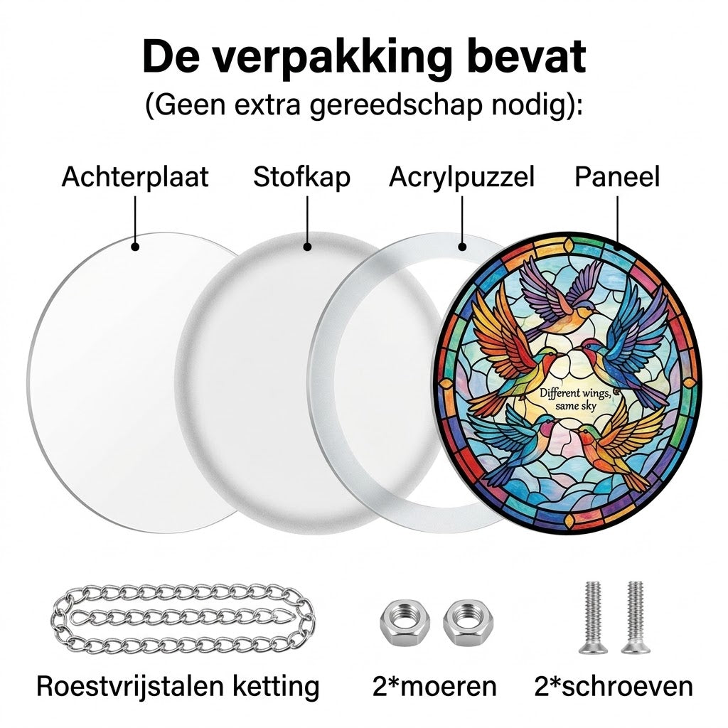 Hangende Acrylpuzzel met Zonnevanger van 83 Stukjes