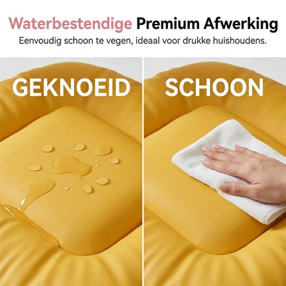Lage verrijdbare kruk met rugleuning