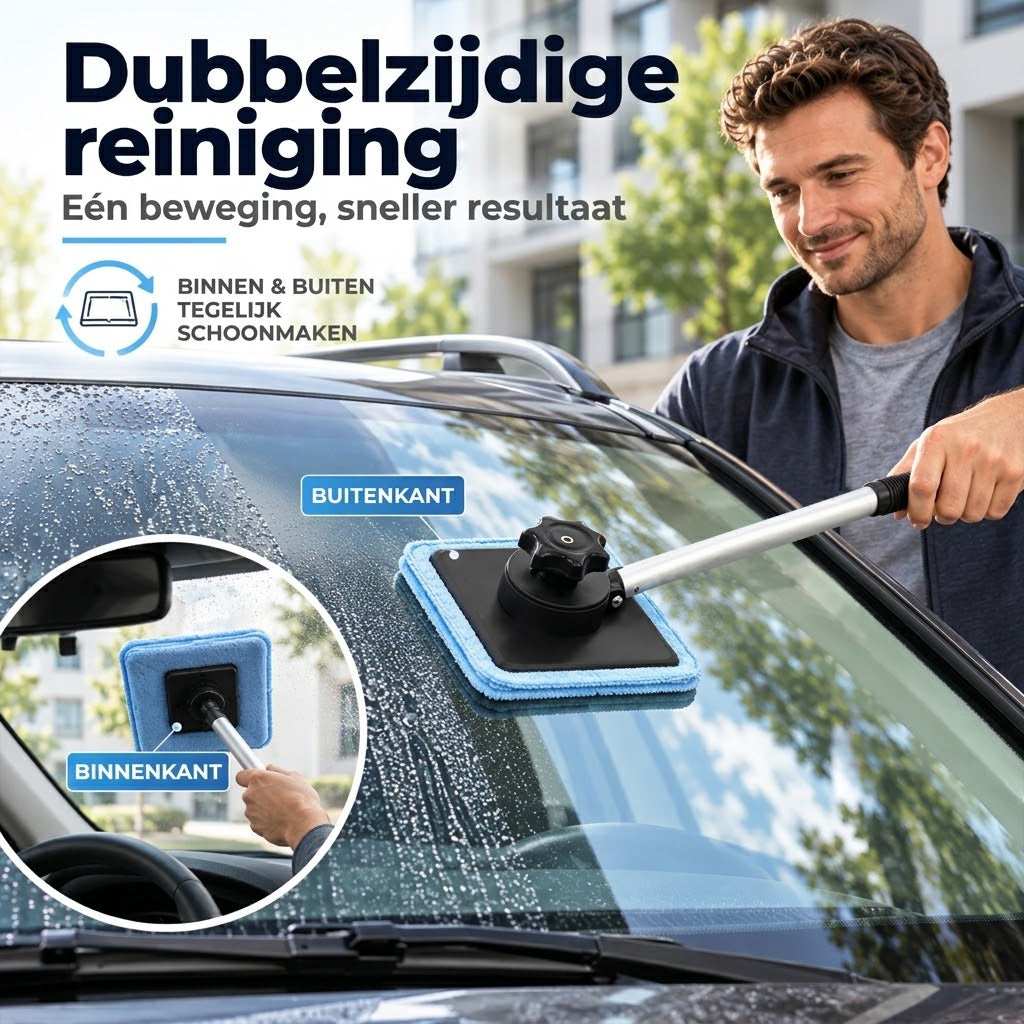 Dubbelzijdige magnetische autoruitenreiniger