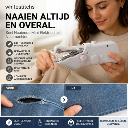 Compacte elektrische naaimachine voor kleine naaiklussen