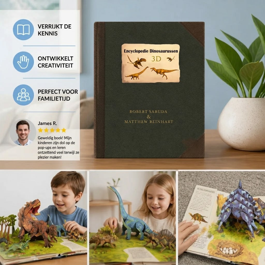 Interactief 3D pop up dinosaurusboek