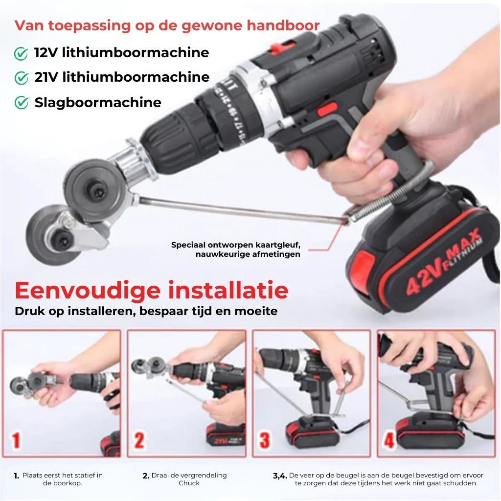 Metaalzaagadapter voor Boormachine