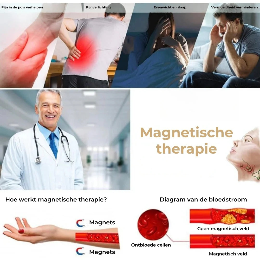 Verstelbare Koperen Wellnessring met Magneten