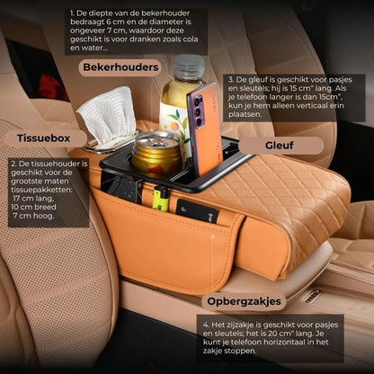 5 in 1 organizer voor auto middenconsole