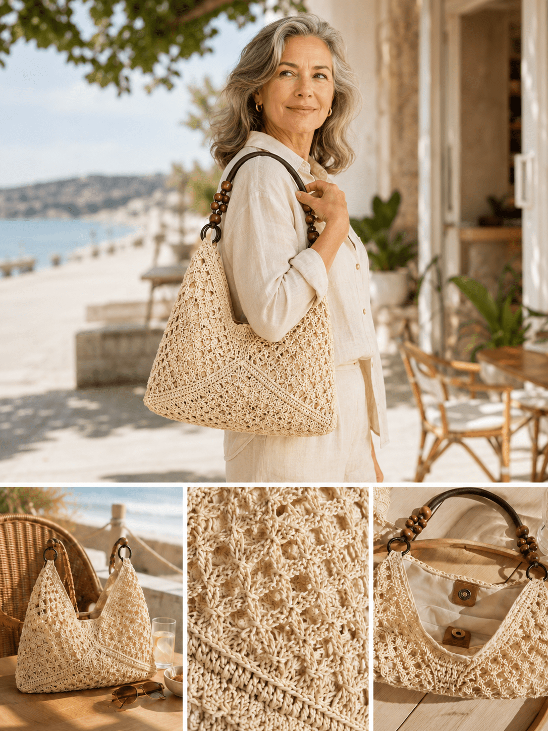 Boho Classic geweven shopper