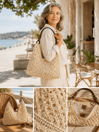 Boho Classic geweven shopper
