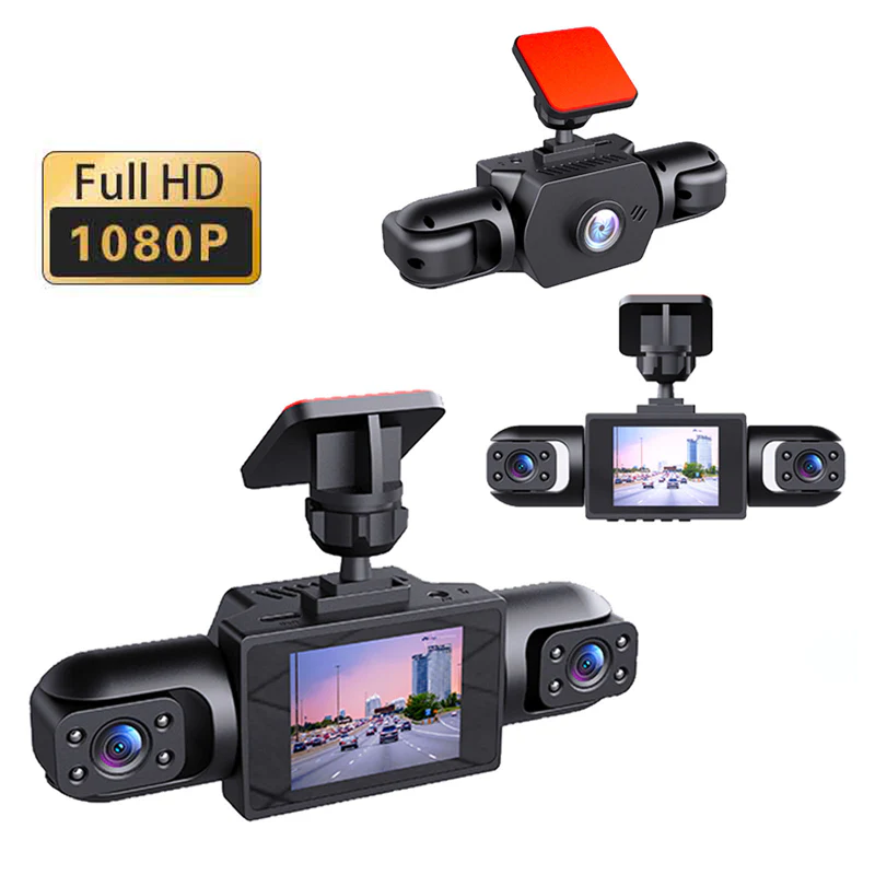 360° 4-Lens Dashcam – Volledig Zicht & Nachtzicht
