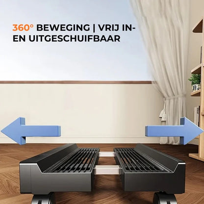 Verstelbare Computerstandaard op Wieltjes