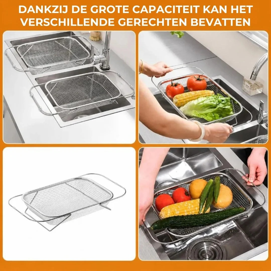 Uitschuifbare Gootsteenzeef