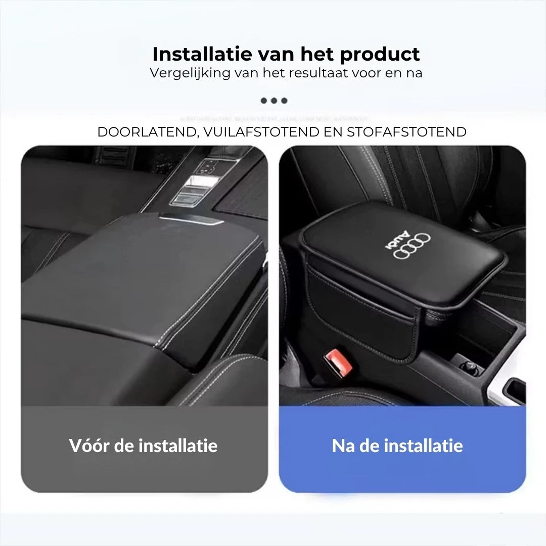 Armsteunhoes voor auto middenconsole met zijvakken