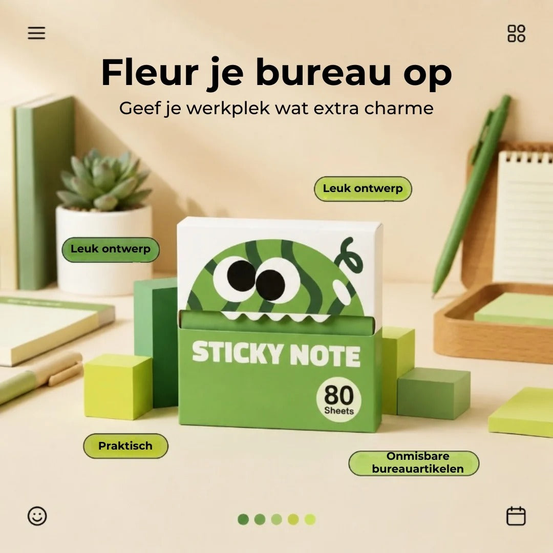 Fruitmonster pop up plakbriefjes 80 vellen