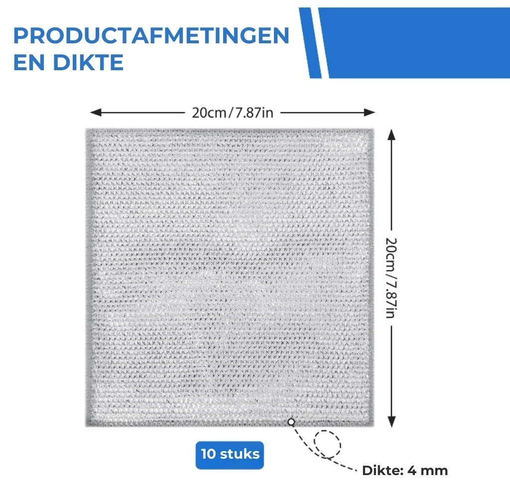 Set van 10 Herbruikbare Schuurdoeken