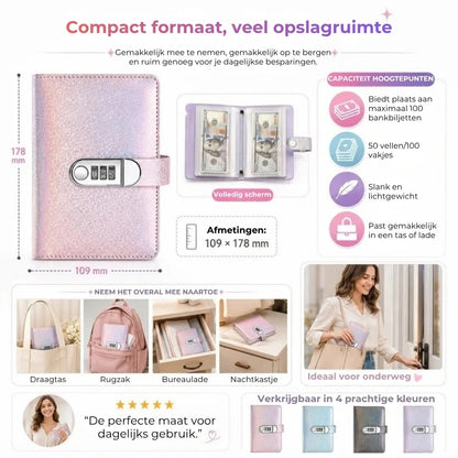 Spaarbinder met codeslot
