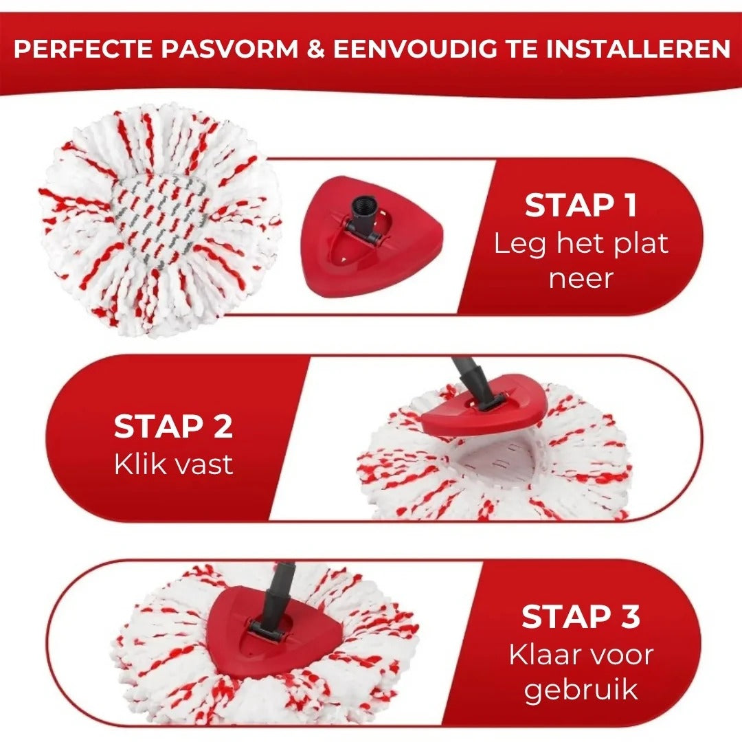 Driehoekige microvezel mopkop