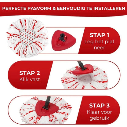 Driehoekige microvezel mopkop