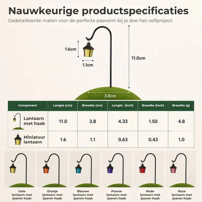Lichtgevende mini plantenlantaarns set van 7