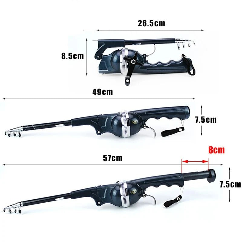 Compacte telescopische vishengel