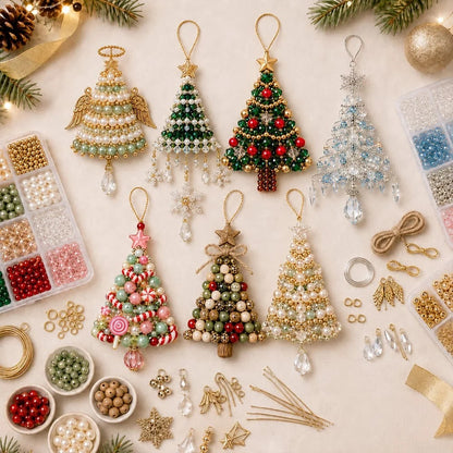 DIY kerstboomornament met kralen