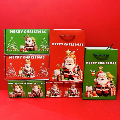 Pop up kerstcadeaudoos met explosie effect en 25 springdoosjes
