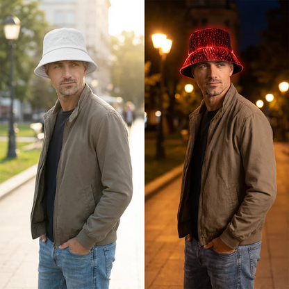 Lichtgevende Glasvezel Bucket Hat