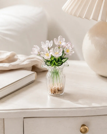 Ljuva Evighet handgemaakte glazen minivaasjes met bloemen