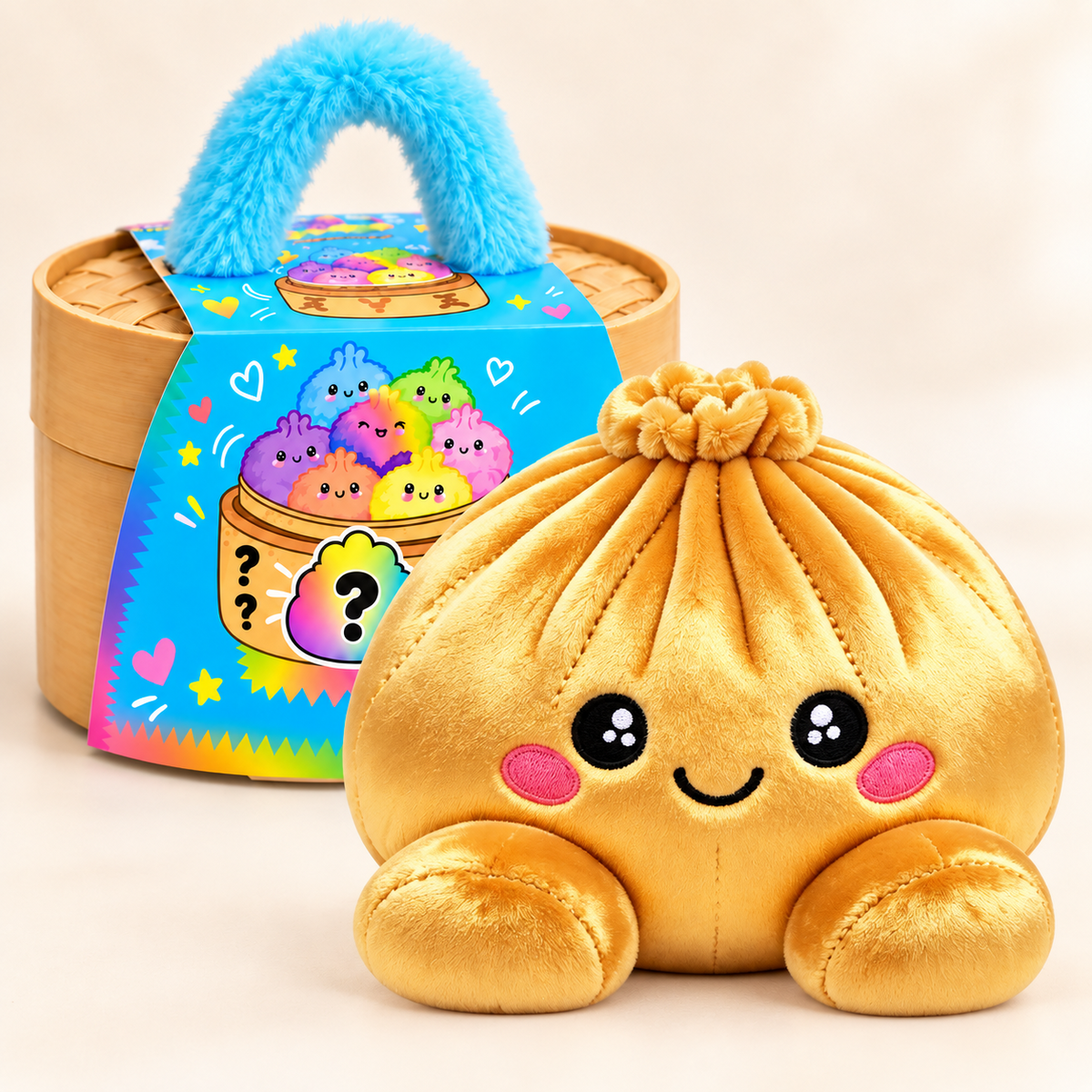 Dumpling squishy knuffels met stoommandje