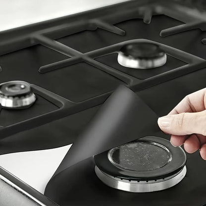 Hittebestendige gasfornuis beschermmatten set van 4