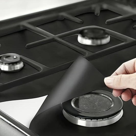 Hittebestendige gasfornuis beschermmatten set van 4