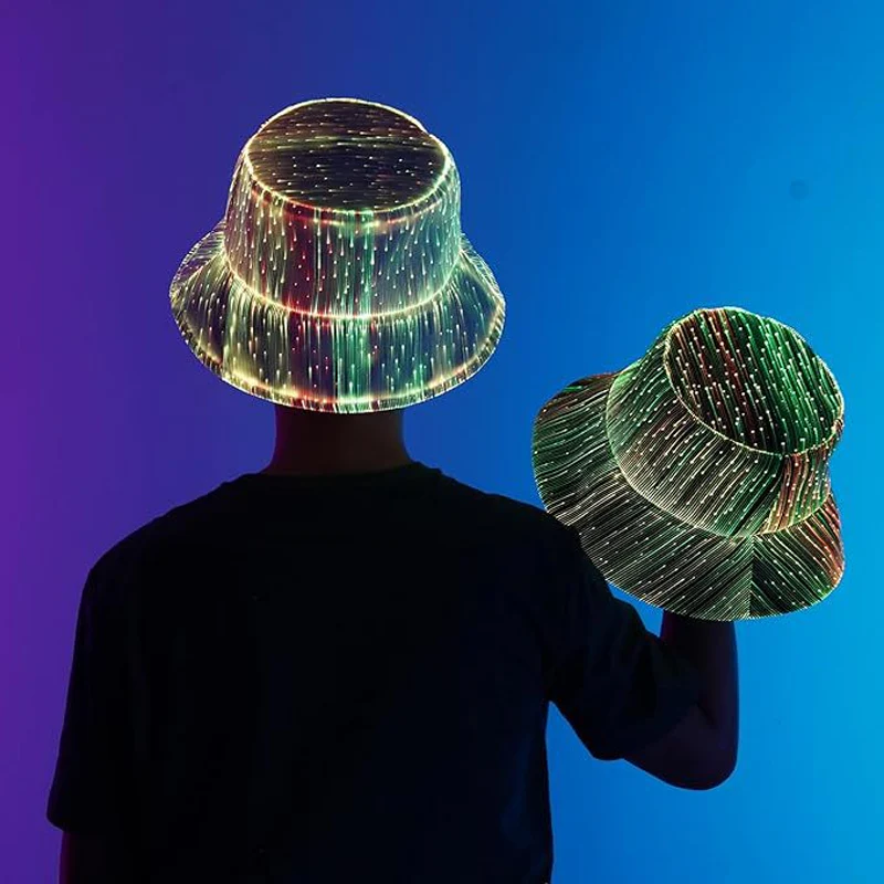 Lichtgevende Glasvezel Bucket Hat